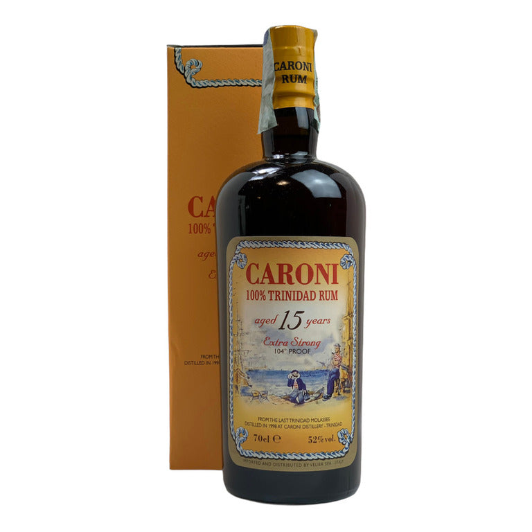 RUM CARONI 15 YEARS-70CL-ASTUCCIO 100%TRINIDAD RUM-EXTRA STRONG 100°PROOF